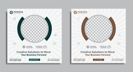 Creative Business Solutions corporate social media Instagram post for digital marketing promotion template Vector premium 