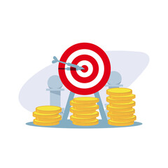 Investment plan money cash profits design vector