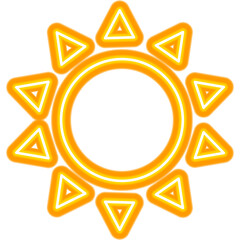Sun Neon Icon - 489919350