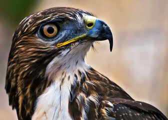 Portrait of a Raptor or Bird of Prey