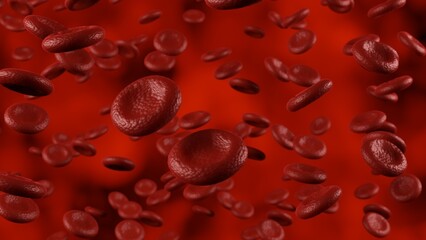 red blood cells in vein