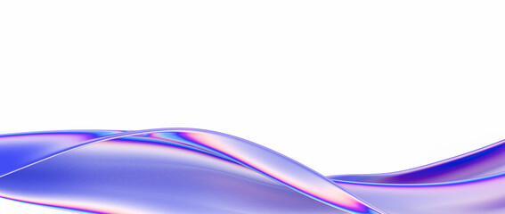 Fluid design twisted shapes holographic 3D abstract background iridescent wallpaper