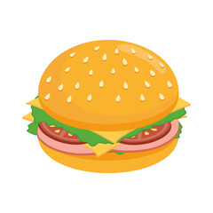 delicious hamburger fast food