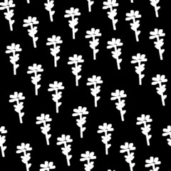 Monotone blue and grey of silhouette tropical foliage and fill in stripe leaves in colorful mood seamless pattern in vector for fashion fabric and all prints