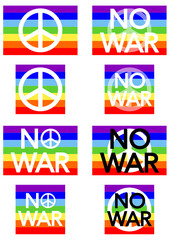Rainbow Flag Peace No War