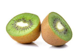 Fototapeta na wymiar Fresh kiwi fruit on a white background