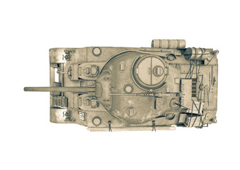 us army tank drone top view