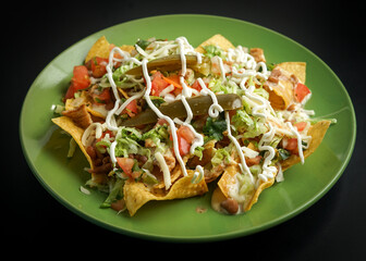 Nachos on a plate