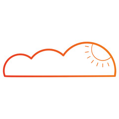 Obraz premium gradient weather icon