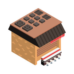 store building isometric