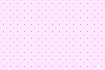 Seamless polkadot pattern with violet circles on light background. Repeated polka dot design with purple confetti. Vector