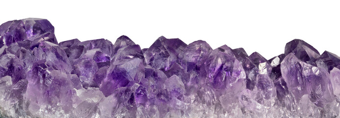 lilac amethyst with dark large crystals stripe