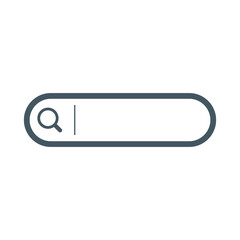 Search bar icon. Website search vector icon. Site search flat sign design. Web site loupe search symbol pictogram