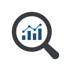 Market Research Icon. Business analysis icon vector illustration