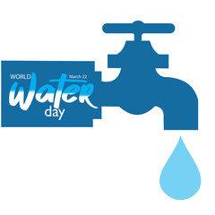 Vector Happy world water day. Illustration with simple and elegant design