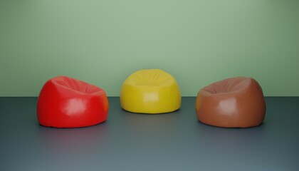 Colorful bean bags