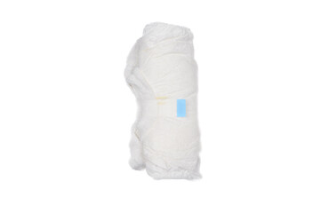 Used diaper isolated on a white background