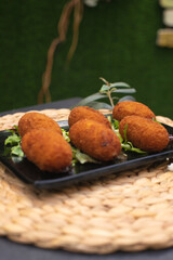 plate of croquettes