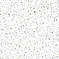 White and Gray, Beige Terrazzo Stone Texture Seamless Pattern Design