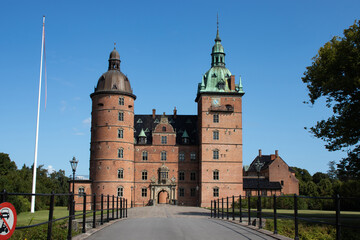 Obraz premium Castle of Vallo, Denmark on a sunny summer day. Royal Denmark. 