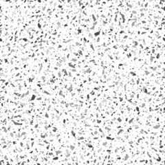 Gray Terrazzo Stone Texture Seamless Pattern Design on White Background