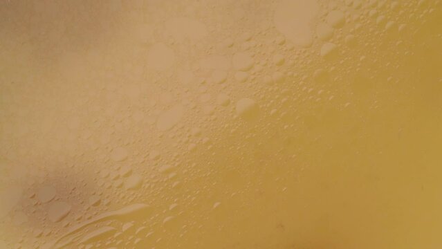 Close up of beef bone broth or soup