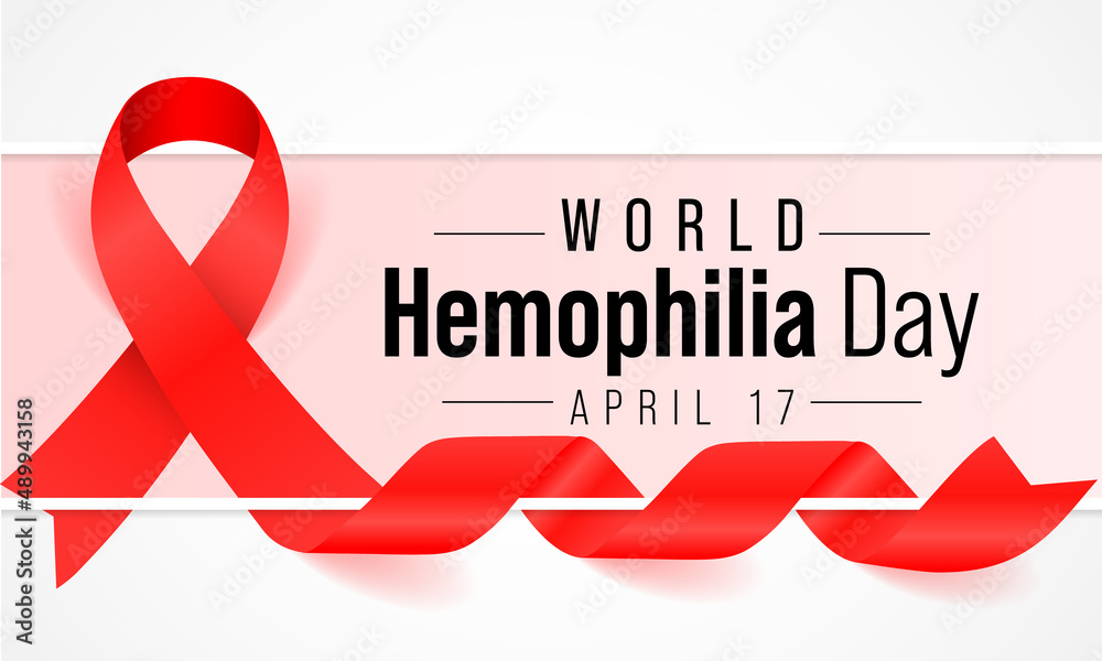 Wall mural World Hemophilia day is observed every year on April 17, is an inherited bleeding disorder in which the blood does not clot properly and can lead to spontaneous bleeding. Vector illustration