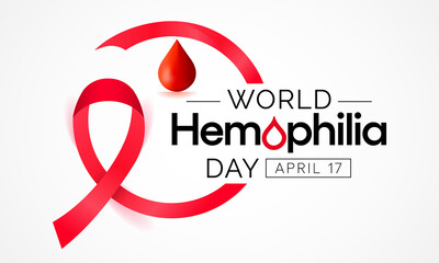 World Hemophilia day is observed every year on April 17, is an inherited bleeding disorder in which the blood does not clot properly and can lead to spontaneous bleeding. Vector illustration