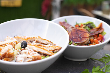 variety of salads