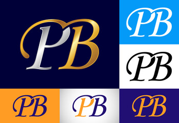 Initial Letter P B Logo Design Vector. Graphic Alphabet Symbol For Corporate Business Identity