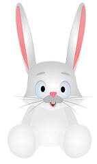 Cute rabbit icon. vector illustration