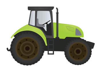 Agricultural farmers tractor. vector illustration