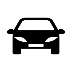 Obraz na płótnie Canvas Vector car icon. Black silhouette of car. Shape automobile. Vector 10 eps.