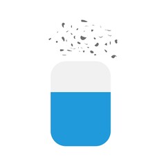 Eraser top view icon. Vector illustration.