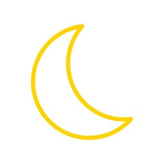 Obraz na płótnie Canvas Moon line icon on the white background. Vector illustration.