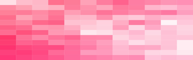 Abstract pink and white gradient rectangle mosaic banner background. Vector illustration.