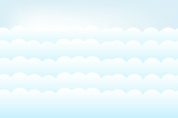 Blue sky with clouds background. Vector illustration.