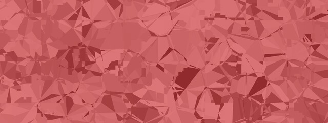 Banner abstract macro crystal geometric background texture Flame Scarlet color. Random pattern background. Texture Flame Scarlet color pattern background.