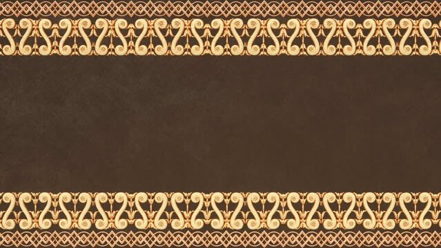 Decorative vintage antique floral baroque ornament, renaissance retro victorian elegant frame, damask background with border, ethnic fabric geometric textile gold template, beautiful greeting card