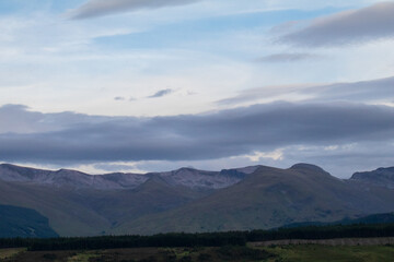 mountains and clouds
