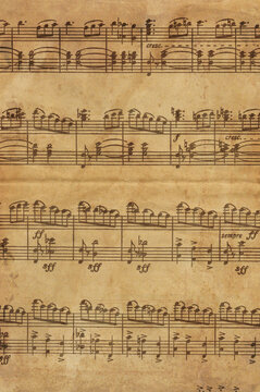 Old sheet music background.