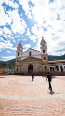 Obraz premium church of the holy cross Choachi, Colombia