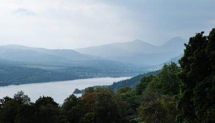 Fototapeta na wymiar Loch Tay, towards Loch Lomond and Ben More