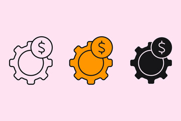 optimization icons symbol vector elements for infographic web