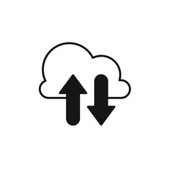 cloud tech icons symbol vector elements for infographic web
