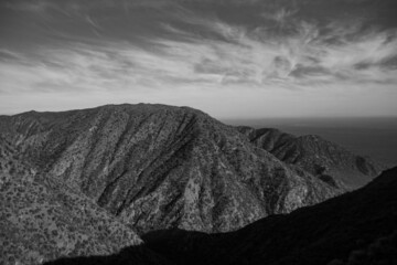 mountains in the morning