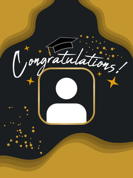 Graduation card template. Congratulations card template. Best used for a graduation celebration.