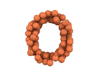 Basketball Themed Font  Letter O