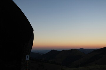 Obraz premium Sunset over mountains near Sao Jose dos Campos, Sao Paulo, Brazil