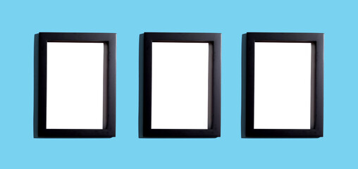 Blank rectangle picture frames with copy space